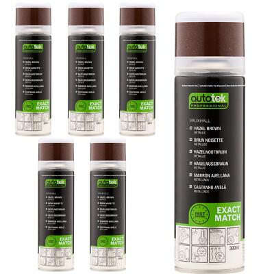 Autotek Vauxhall (Opel) haselbraun schnelltrocknend hohe Deckkraft Aerosol-Sprühlack 300 ml x6