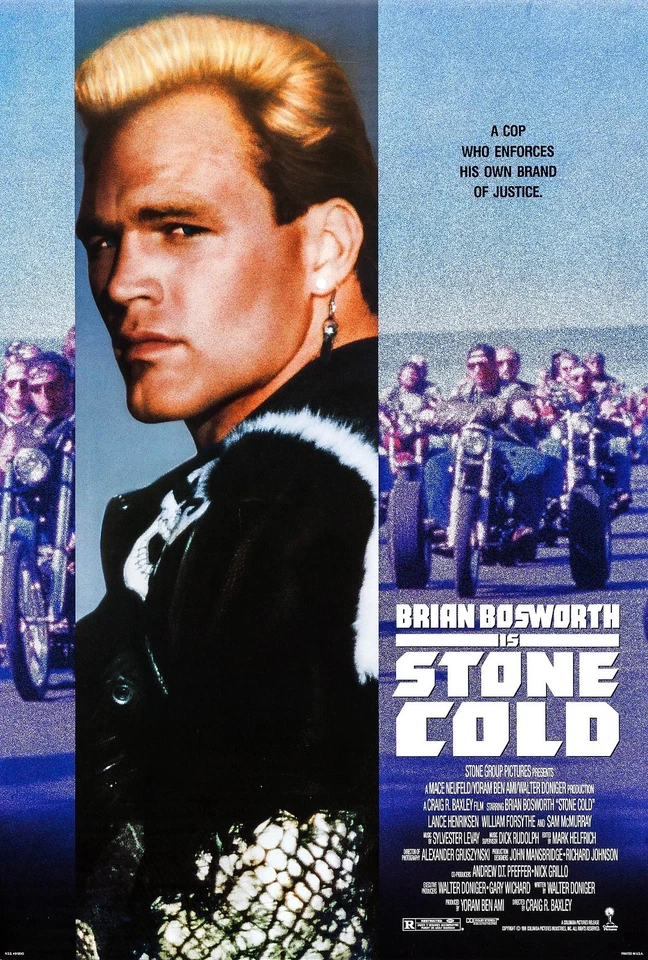Stone Cold movie poster - Brian Bosworth poster - 11 x 17 inches