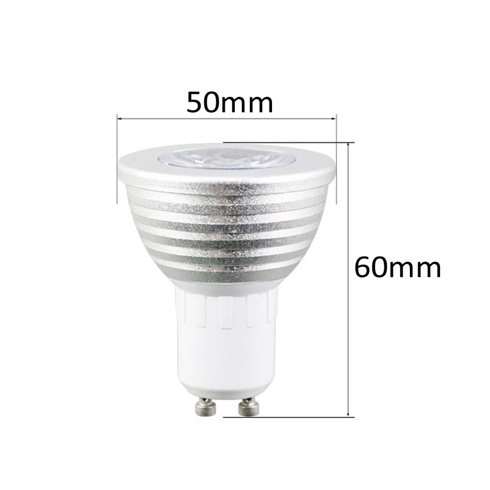 10PCS RGB GU10 LED Light Bulbs Spotlight Colour Changing Down Light 4W W/ Remote - Image 2 of 4
