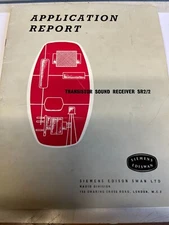 SIEMANS EDISWAN TRANSISTOR SOUND RECEIVER SR2/2 APPLICATION REPORT 1ST EDIT 1958