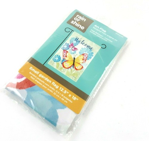 Welcome Butterfly Flowers Small Porch Garden Art Flag 12.5" X 18” Rain or Shine - 第 7/12 張圖片