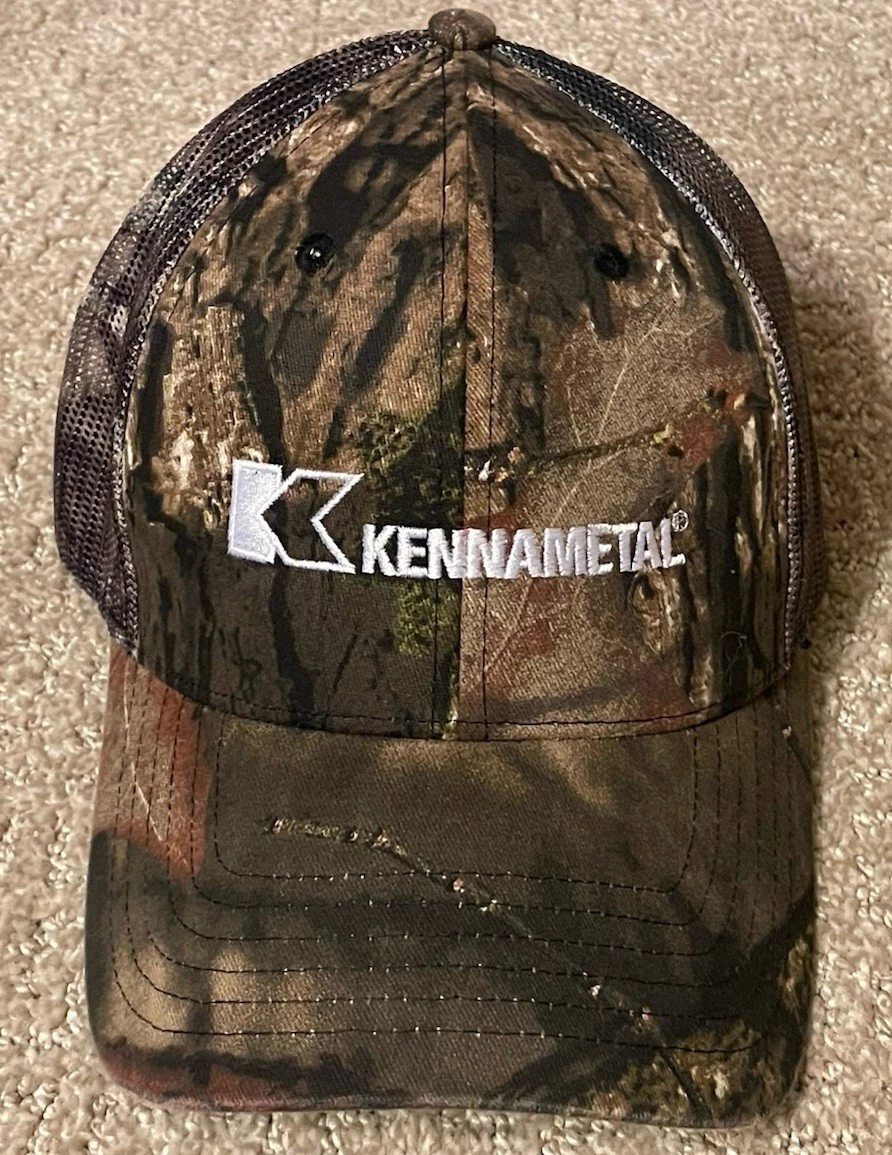 Kennametal Snapback Trucker Mesh Hat One Size Camo Hunting Cap America NEW!!