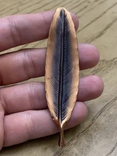 AS-IS!! Stuart Nye Copper Sterling Silver 925 Designer Signed Leaf Pin Brooch