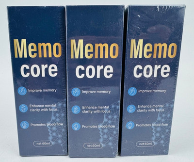 Memocore Memory Drops -Supports Brain Health, Mental Clarity 3 Pack EXP 07/2027