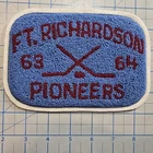 LARGE 1963-64 Ft. Richardson Pioneers Felt Hockey Jacket Patch Rare