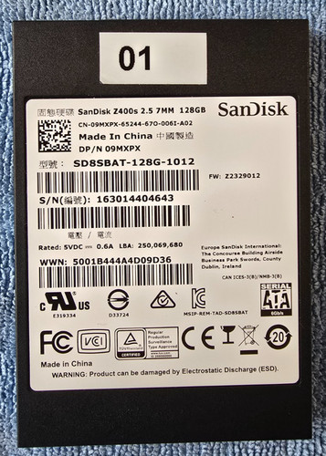 SanDisk Z400s SD8SBAT‑128G‑1012 128GB SSD 2,5" SATA III 7mm – zuverlässig