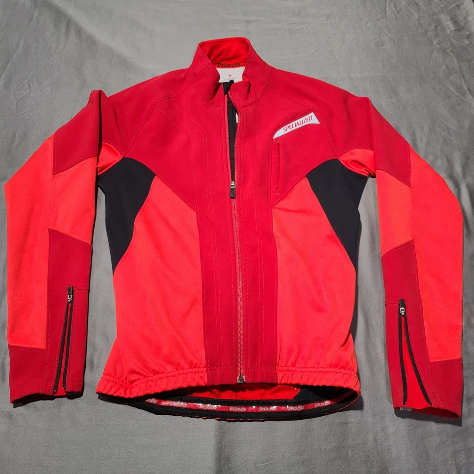 Specialized Cycling Jacket Medium Windproof Thermal Reflective Zip Pockets - Image 2 of 4