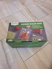 Syntus Vacuum Sealer Bags for Food, 60 Count Quart 8 x 10 10 x 13.8 11.8 x 14