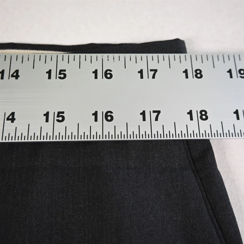 Vtg Bill Blass 34x32 Charcoal Gray 100% Wool Flat Front Classic Mens Pants - Image 2 of 4