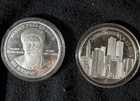 2 One Oz Silver Coins Bin Laden And Twin tower, Wall Street Mint Coins