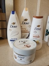Dove Body Wash,  Body Scrub , Moisturiser Pack Of 4