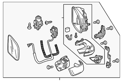 Genuine Honda Mirror Assembly 76208-T5R-A11 | eBay