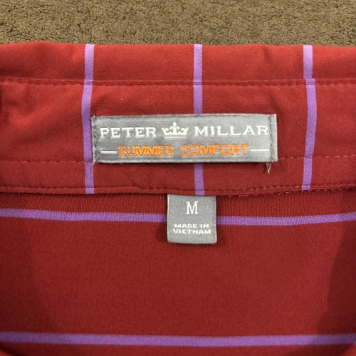 PETER MILLAR Mens Red Trump National Summer Comfort Golf Polo Shirt Medium - Picture 3 of 6