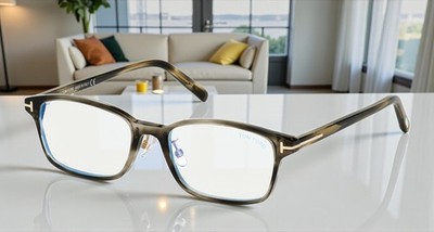 Tom Ford FT5647-D-B 005 Striped Blk Havana Clear Plastic 53 mm Men's Eyeglasses