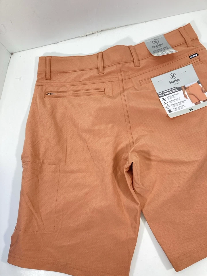 Pantalones Cortos Hurley Trek Híbridos Hombres Talla 30X10 Coral Naranja Elastizados Repelentes al Agua Nuevos con Etiquetas Foto 3 de 4