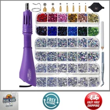 Bedazzler Kit with Hot Fix Rhinestone Applicator Tool 5000pc Gems Tips for Craft