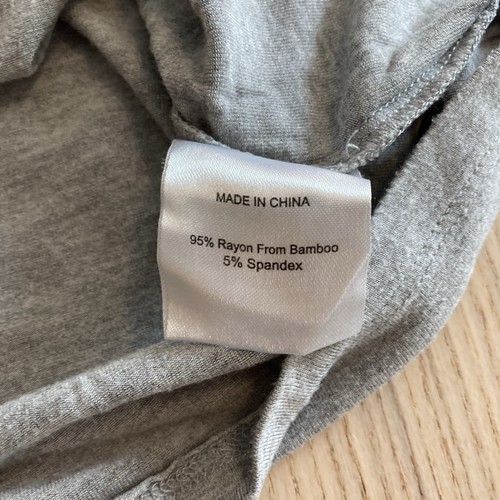 Quince Bamboo Jersey Maternity Long Sleeve Boxy Tee Shirt Top Size Small Gray - Picture 4 of 6