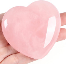 60 Mm Rose Quartz Crystals Heart Stone Valentines Anniversary Day Gifts for Her 