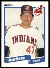 1990 Fleer Baseball Card Jesse Orosco Cleveland Indians #500