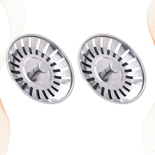 2 Pcs Sink Filter Wash Basin Strainer Kitchen Drain Replacement Bathtub Stopper - Picture 3 of 12
