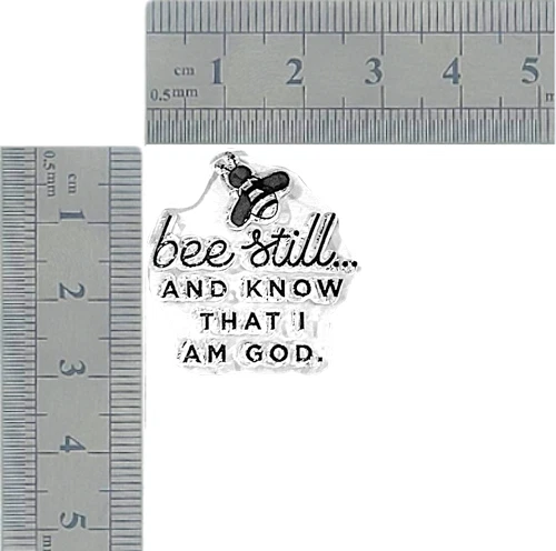 CRAFTBUG SINGLE CLEAR STAMPS ~BEE STILL AND KNOW THAT I AM GOD CODE T343-B10 - Picture 2 of 2