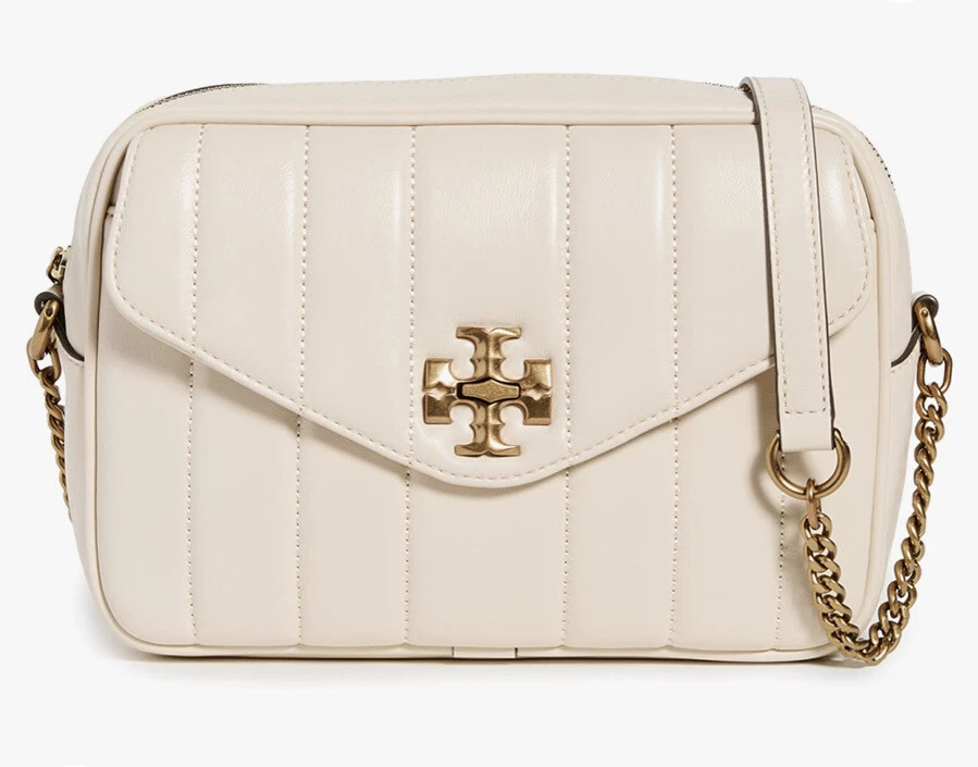 Tory Burch Kira Quilted Leather Camera Shoulder Bag In Brie