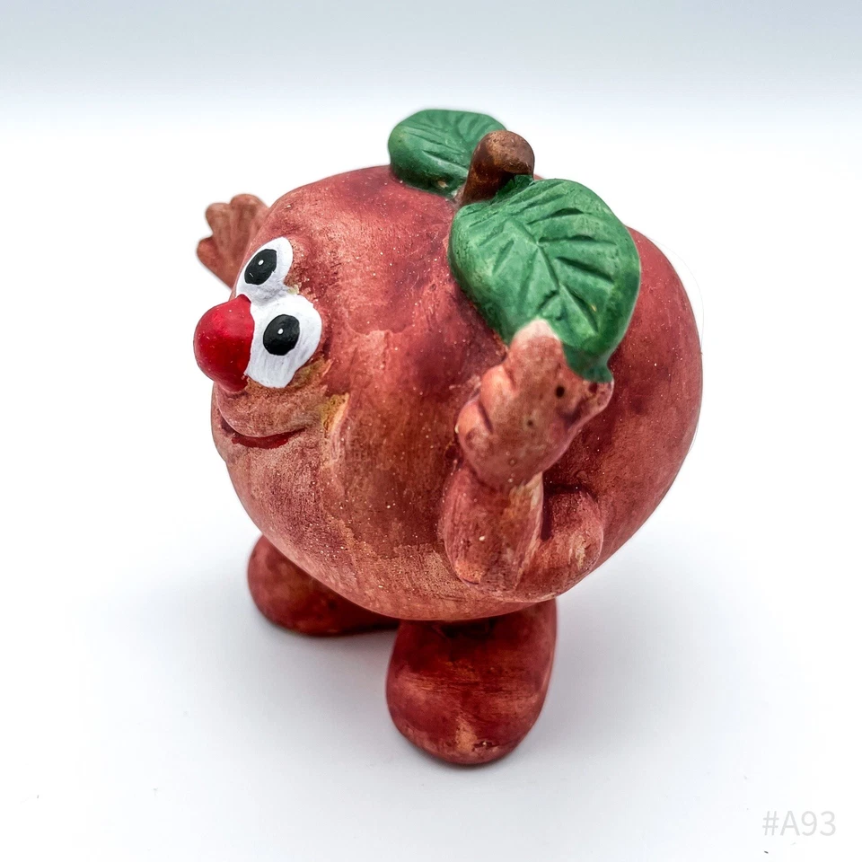 Keramikfigur Apfel mit Gesicht Apfelfigur Dekofigur „Apfel“ - Rot 6x8,5cm - Bild 3 von 4