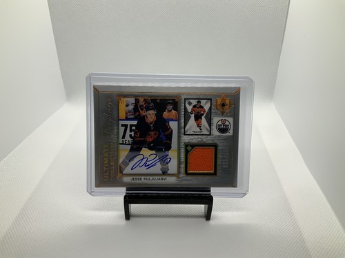 2021-22 UD Ultimate Collection Displays Jesse Puljujarvi Patch Auto 15/ ...