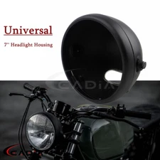 7 inch Headlight Housing Head Lamp Bulb Bucket For Harley Dyna Softail Sportster