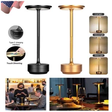 Cordless LED Touch Sensor Desktop Night Light Rechargeable Table Lamp 3 Colors