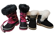 Juicy Couture Toddler Girls Tombik insulated Cute Black Pink Boots Shoes Sz 5 6