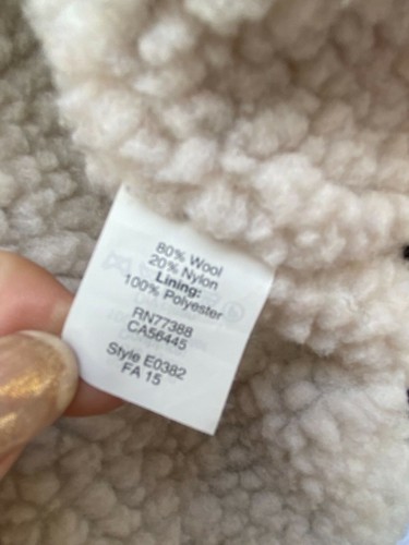 Madewell Sherpa Vest Small Womans Red Plaid Winter Coat Buffalo Check Wool Blend - Picture 5 of 5