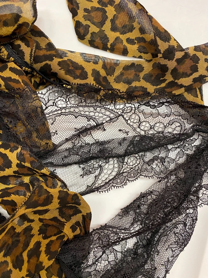 Sujetador de seda marrón y negro MYLA talla M Foto 3 de 4