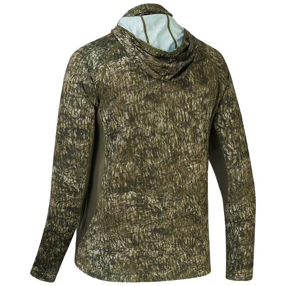 UPF 50+ Men’s Hunting Shirts with Mask Long Sleeve Camo Fishing Hoodie - Image 4 of 4