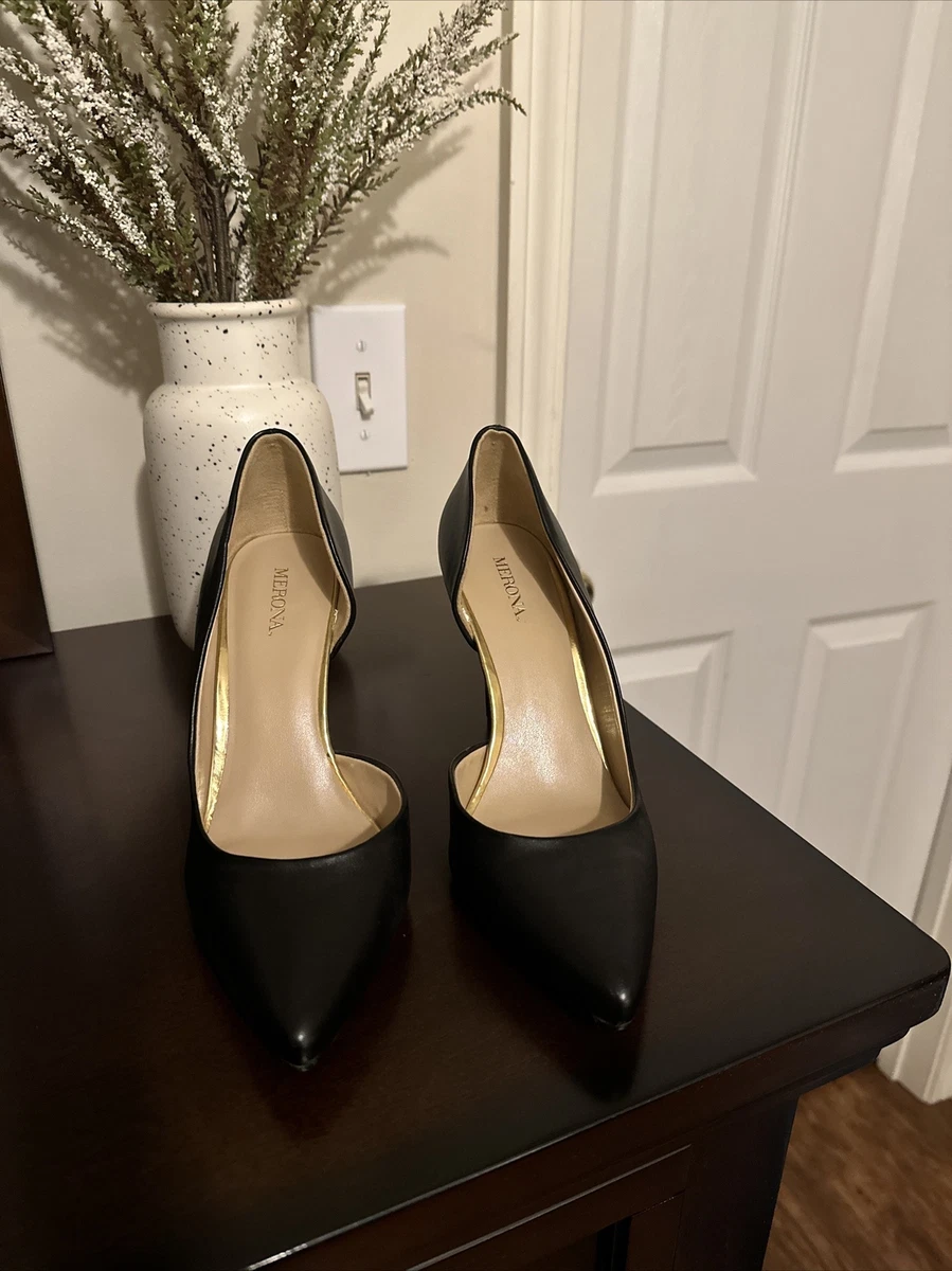 Katy Perry Black Pumps with Gold Accent Heels | Black pumps, Heels, Pumps