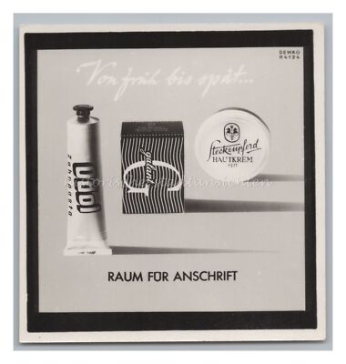Advertising DEWAG GDR - advertising photo - ODOL - hobby horse skin cream fat - old photo