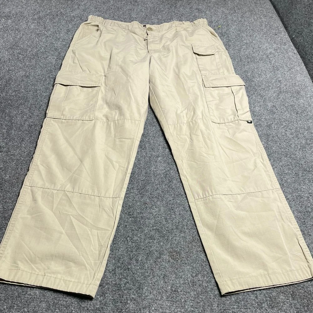 Genuine Gear Men's Beige Pants Straight Leg Cargo Pockets Size W38 L32