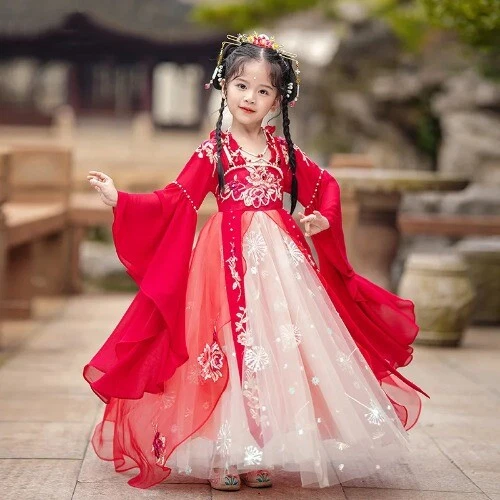 VETEMENTS Antico Costume Cinese Bambina Tradizionale Vestito Fata Hanfu Abiti Bambini Vestiti