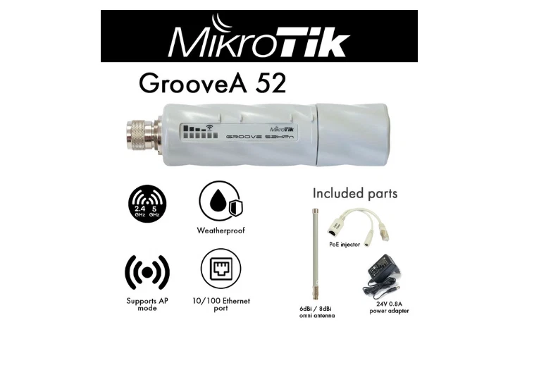 Mikrotik GrooveA-52HPn-US RouterBOARD GrooveA 52 2.4/5GHz Access Point - Image 3 of 3