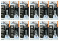 PERMATEX 81158 Black RTV Silicone Adhesive Sealant 3oz, 12 Pack