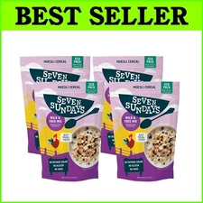 Organic Blueberry Chia Buckwheat Muesli - 4 Packs, 32 Oz Each, No Refined Sugar