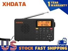 XHDATA D109WB FM/MW/LW/SW Bluetooth Digital Portable Radio Global Band NOAA SOS