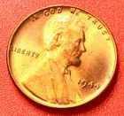 1944-P Lincoln Wheat Cent Penny GEM RED BU From an Original Bank Roll