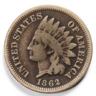 1862 1C Indian Cent Very Good (VG)