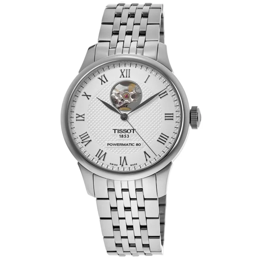 Nuevo reloj para hombre Tissot Le Locle Powermatic 80 esfera plateada T006.407.11.033.02