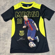 Official FCB Barcelona Lionel Messi 10 Graphic Soccer Shirt Youth Size S