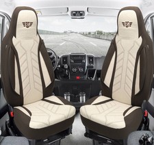 Schonbezüge Sitzbezüge für Porsche Cayenne 2 Bj 2010-17 in Braun/Beige PLKT210