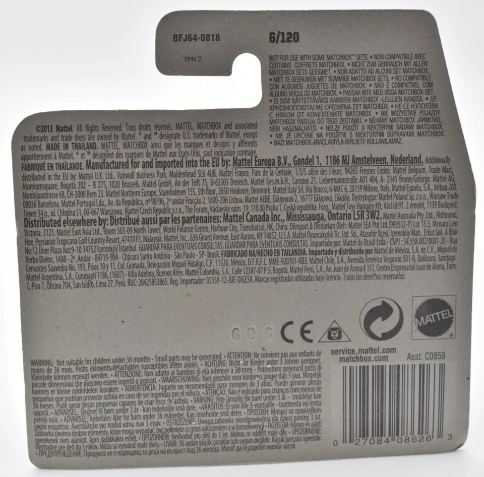 Matchbox MBX Two-Story Bus 6/120 2014 scheda corta superveloce - Immagine 2 di 2