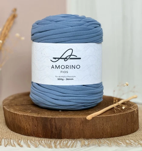 Amorino Fios Premium T-Shirt Yarn | 500g / 17oz | "Blue Jean" | Brazilian | NEW - product listing photo