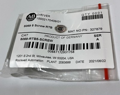 5069-RTB5-SCREW SER A 5069-RTB5-SCREW NEW IN BOX AB New Allen Bradley ...